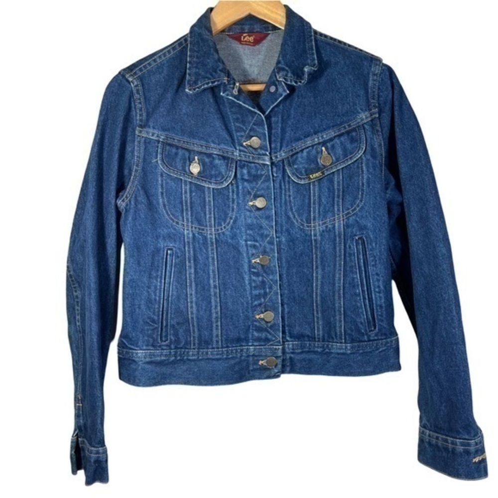Vintage Lee Rider Made in USA Western Denim Jean Jacket (fits adult Medium)